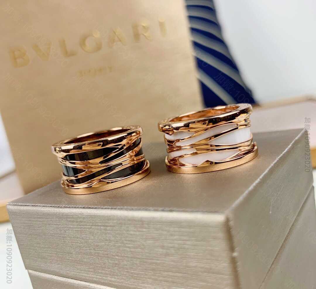 宝格丽BVLGARI B.ZERO1镂空陶瓷 戒指