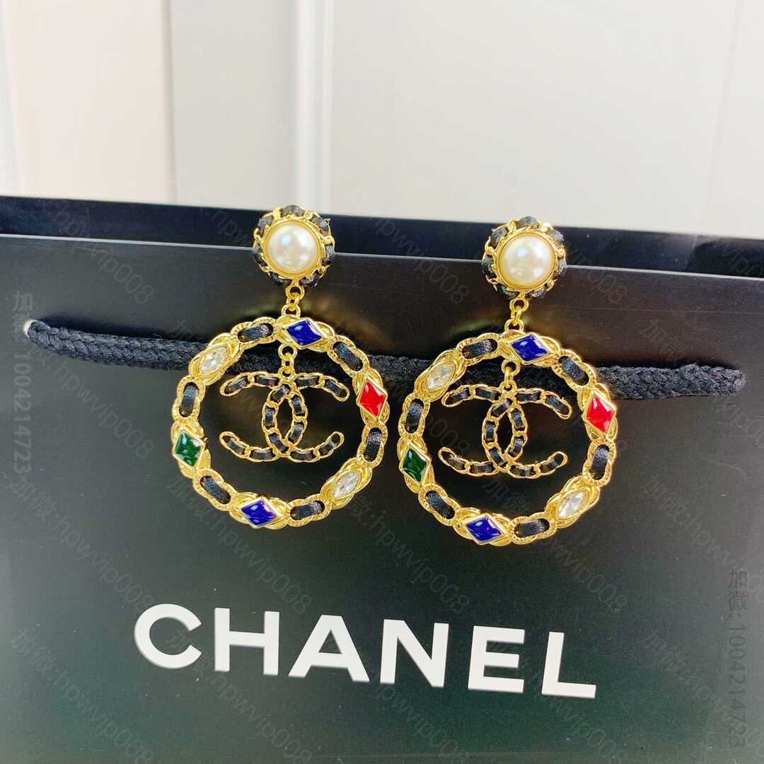 CHANEL香奈儿双c珍珠耳钉耳环 C83822 