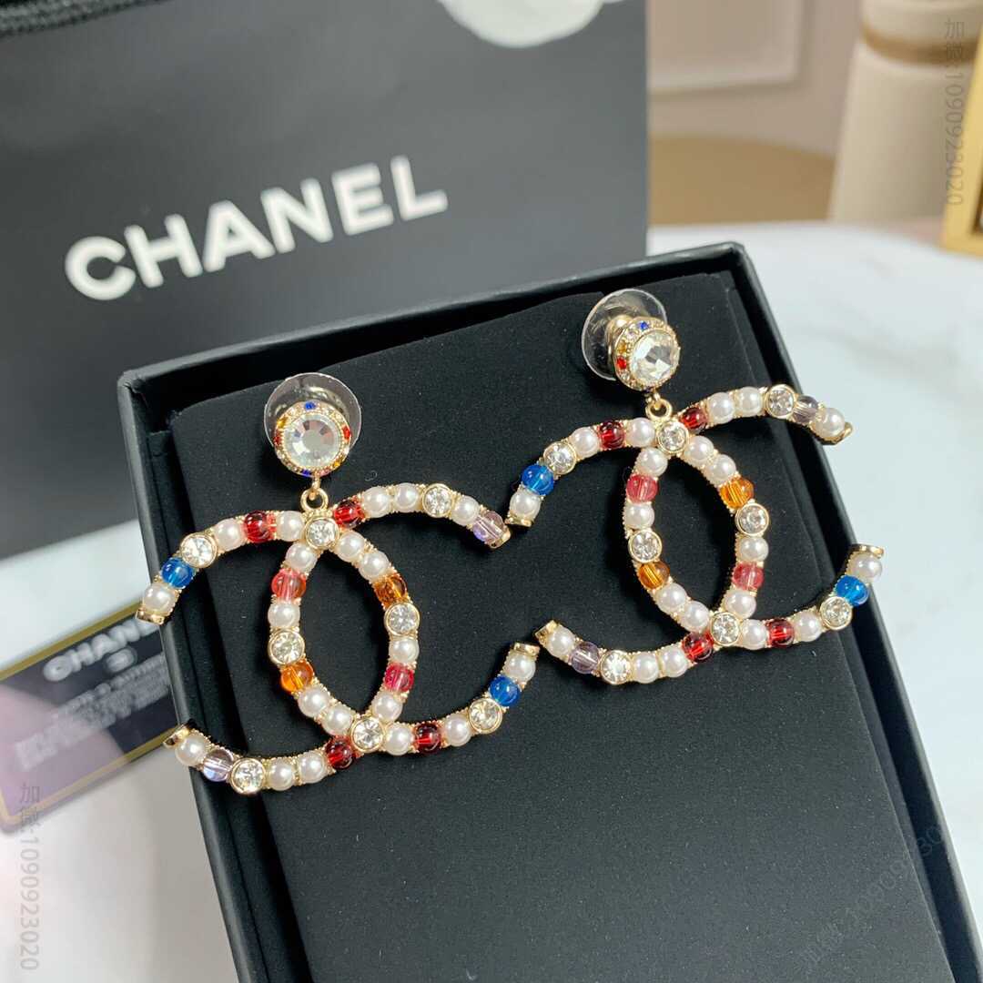 冬季CHANEL香奈儿双c耳钉耳环