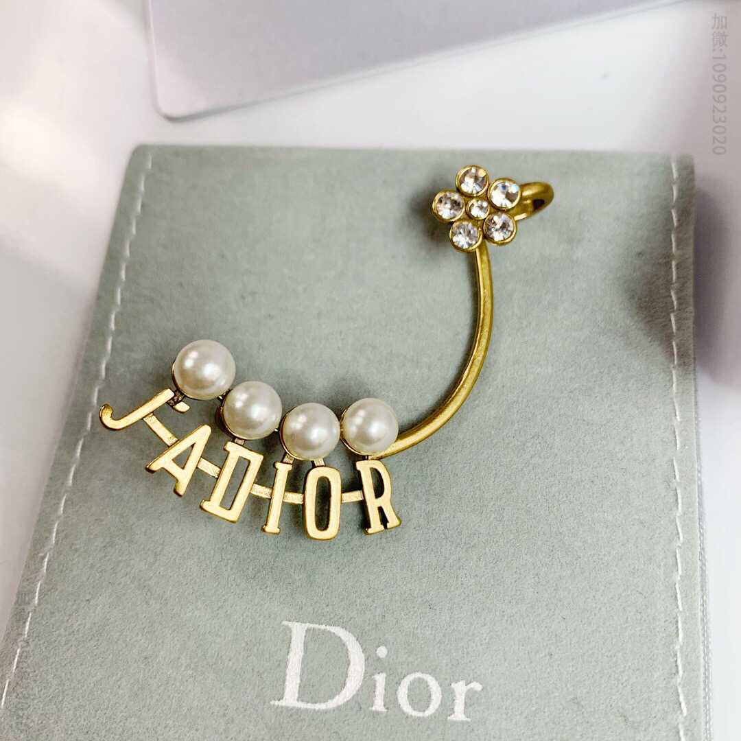 冬季DIOR迪奥JADIOR珍珠耳夹耳环