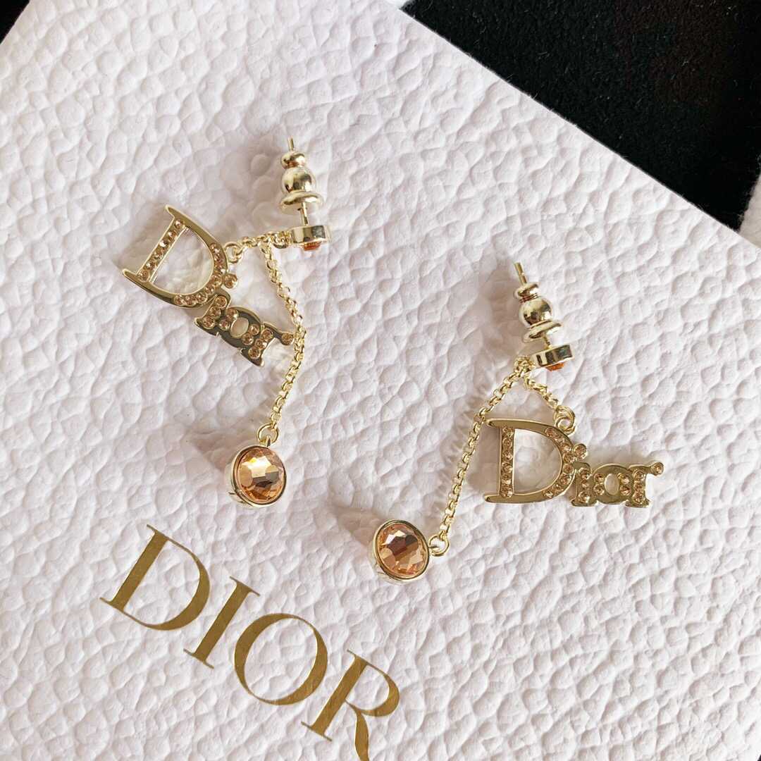 迪奥专柜新款 Dior吊坠耳环ZP开模定制吊坠耳环