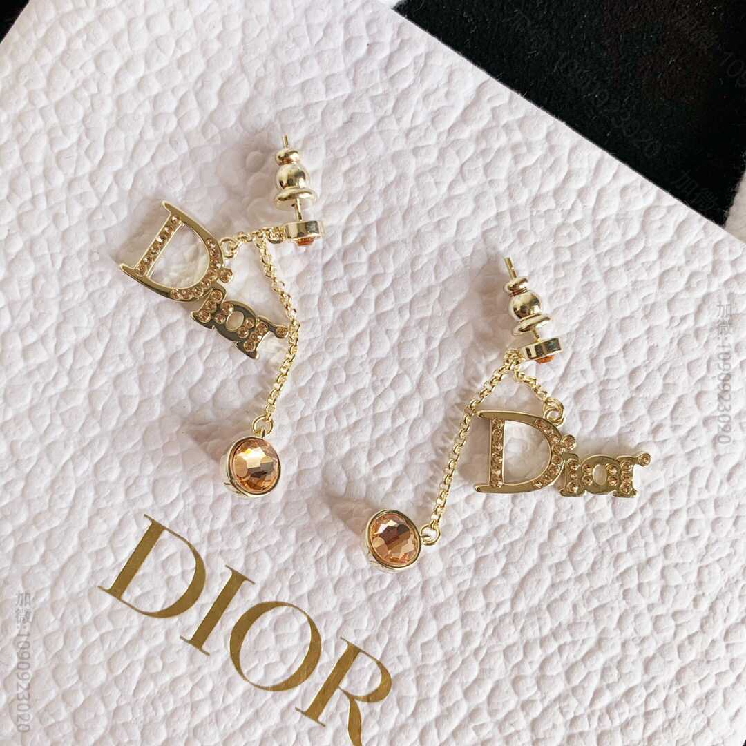 迪奥专柜新款 Dior吊坠耳环ZP开模定制吊坠耳环
