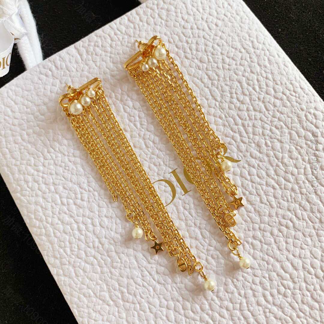 Dior迪奥 专柜新款 Dior流苏耳环ZP开模定制耳环