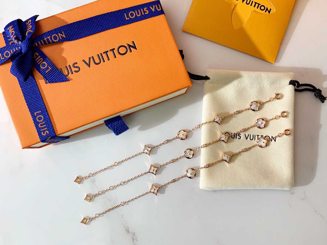 LV手链饰品 Louis Vuitton 路易威登 LV白贝母手链 