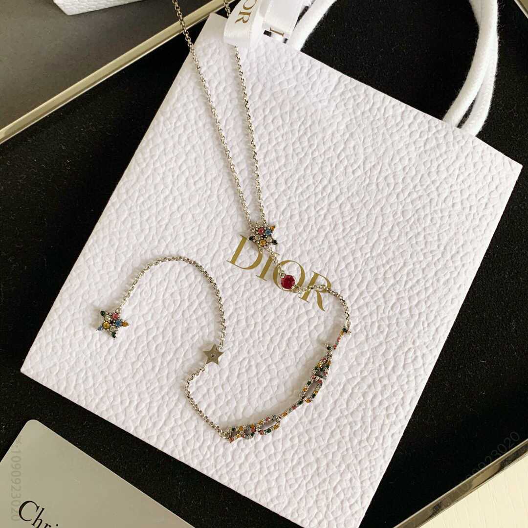 迪奥 专柜新款 DIOR J'AIME系列项链Dioramour金色金属覆层项链