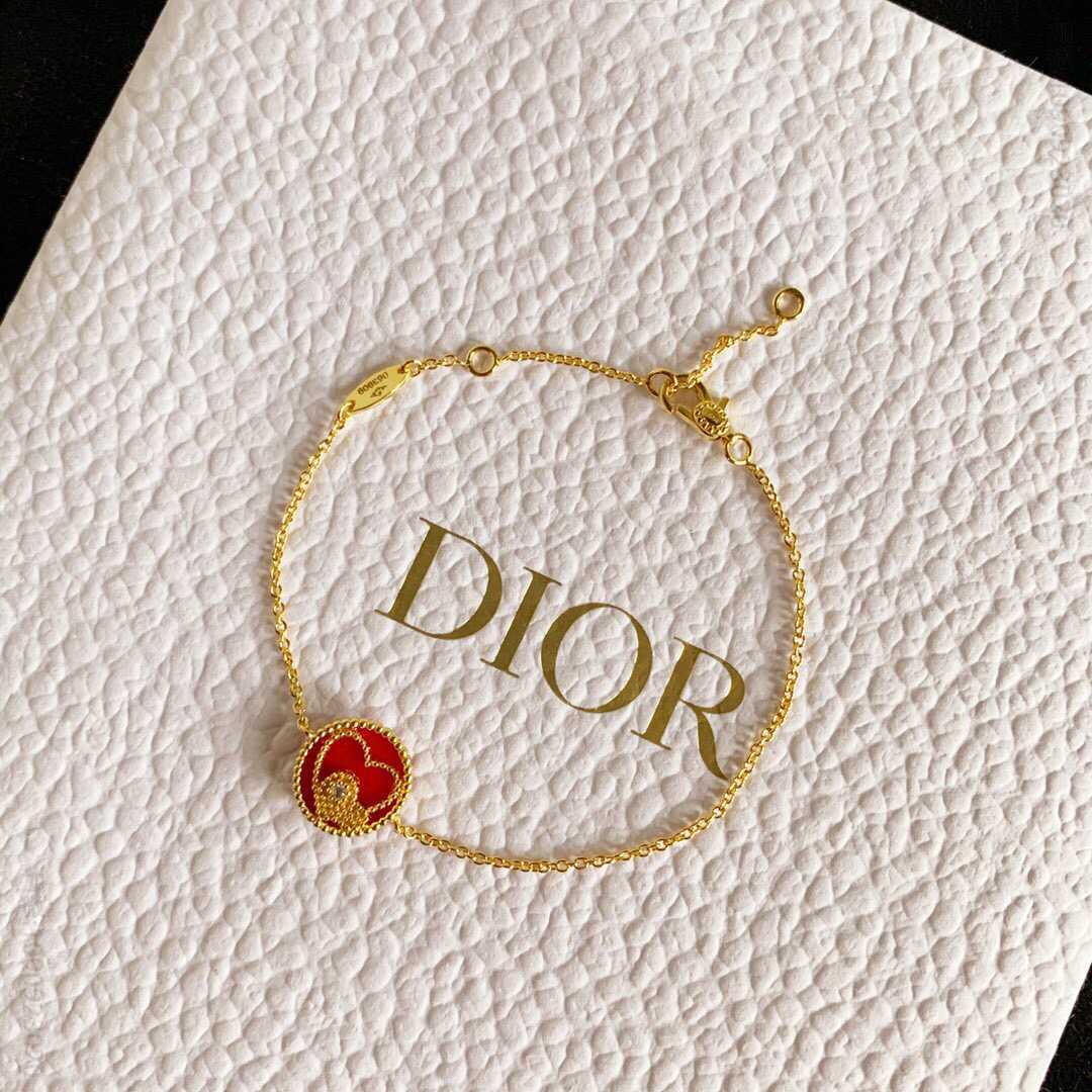 DIOR迪奥 ROSE DES VENTS 750/1000心形黄金手链