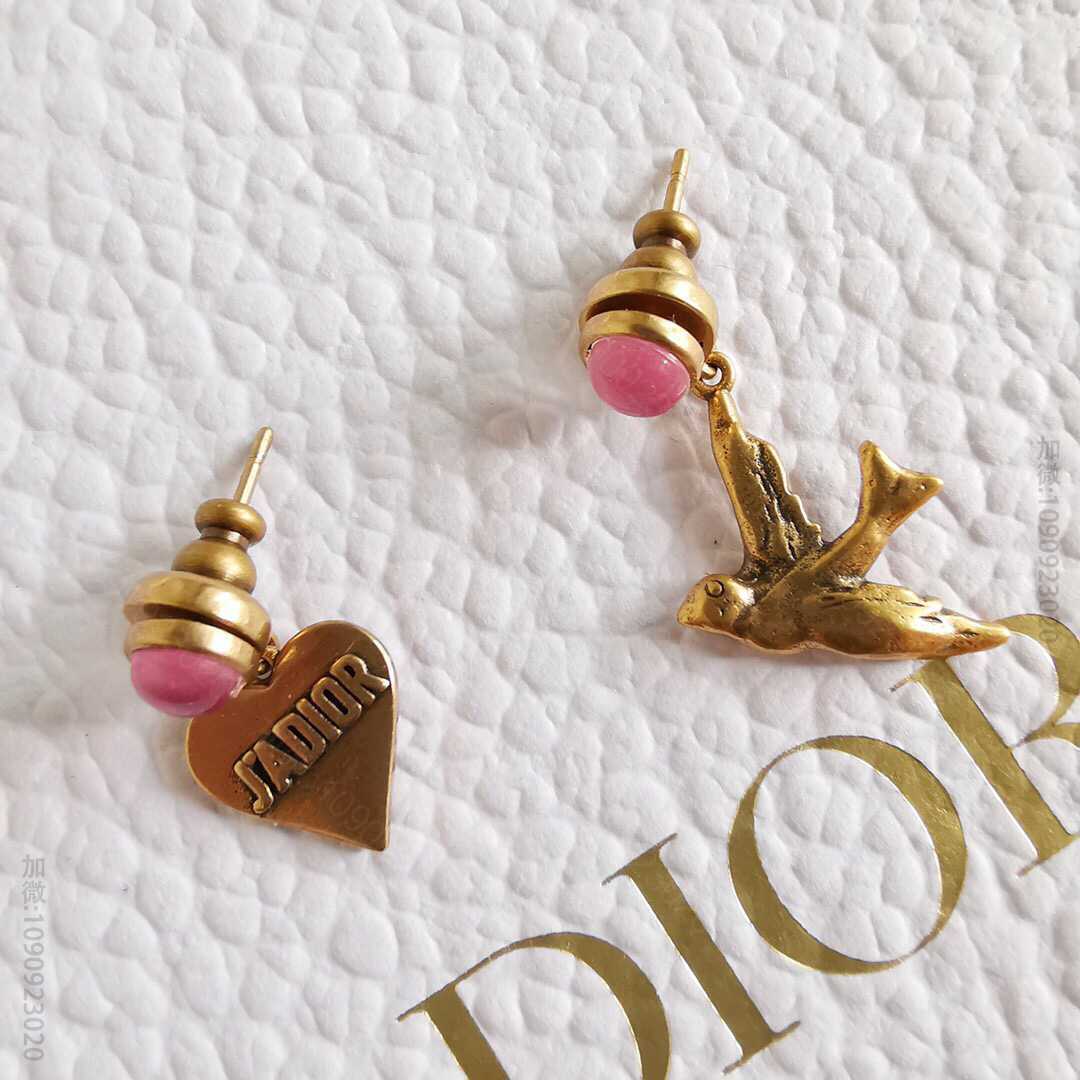 迪奥 专柜新款 DIOR J'AIME系列不对称耳环