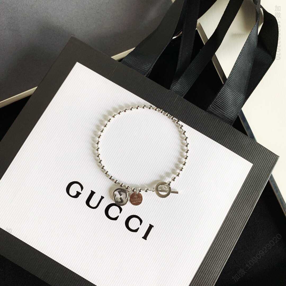 Gucci古驰 2023早春系列专柜新款 双G吊坠手链