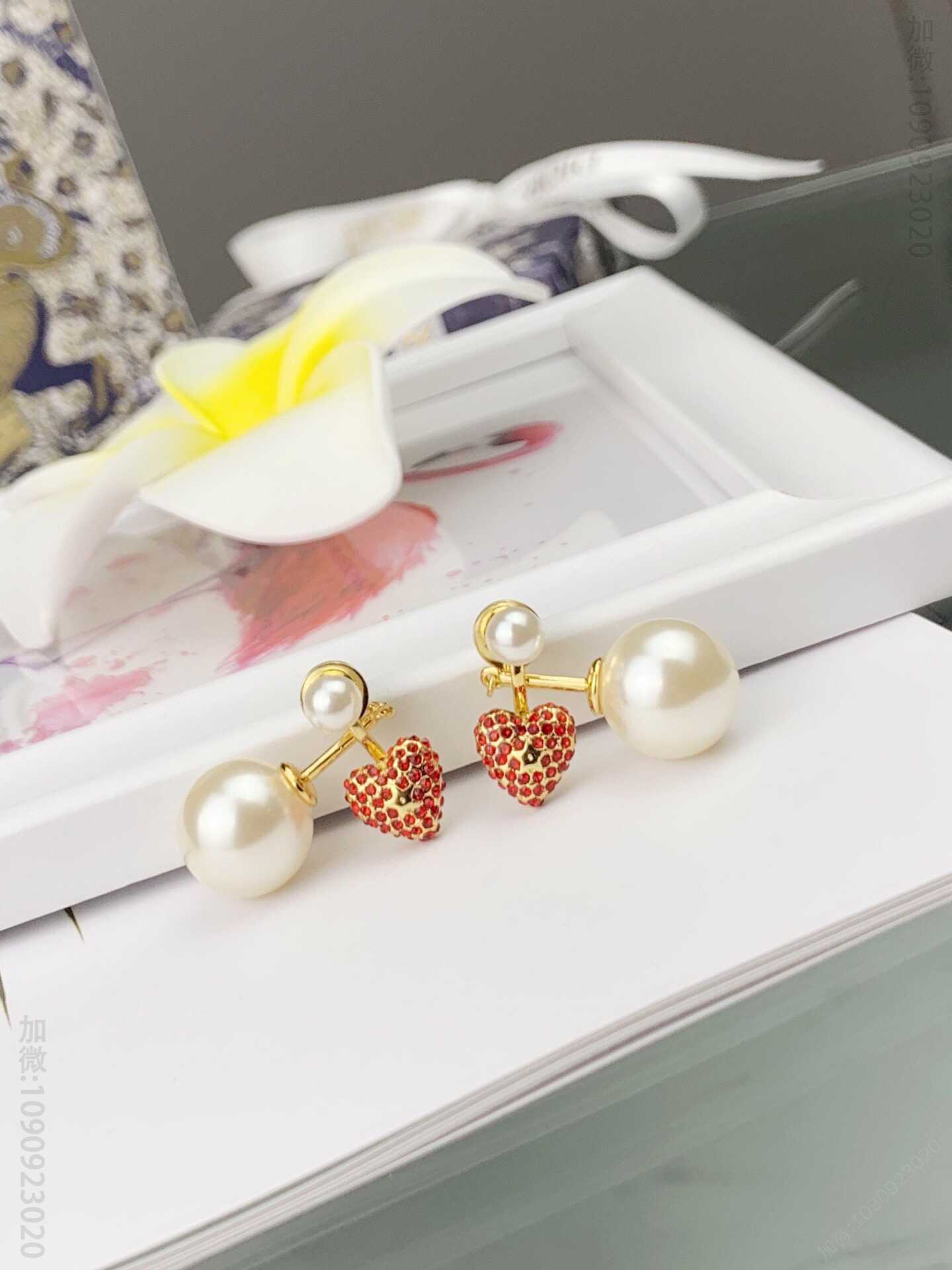 Dior迪奥 专柜新款 红色心形 MY ABCDIOR TRIBALES 耳环