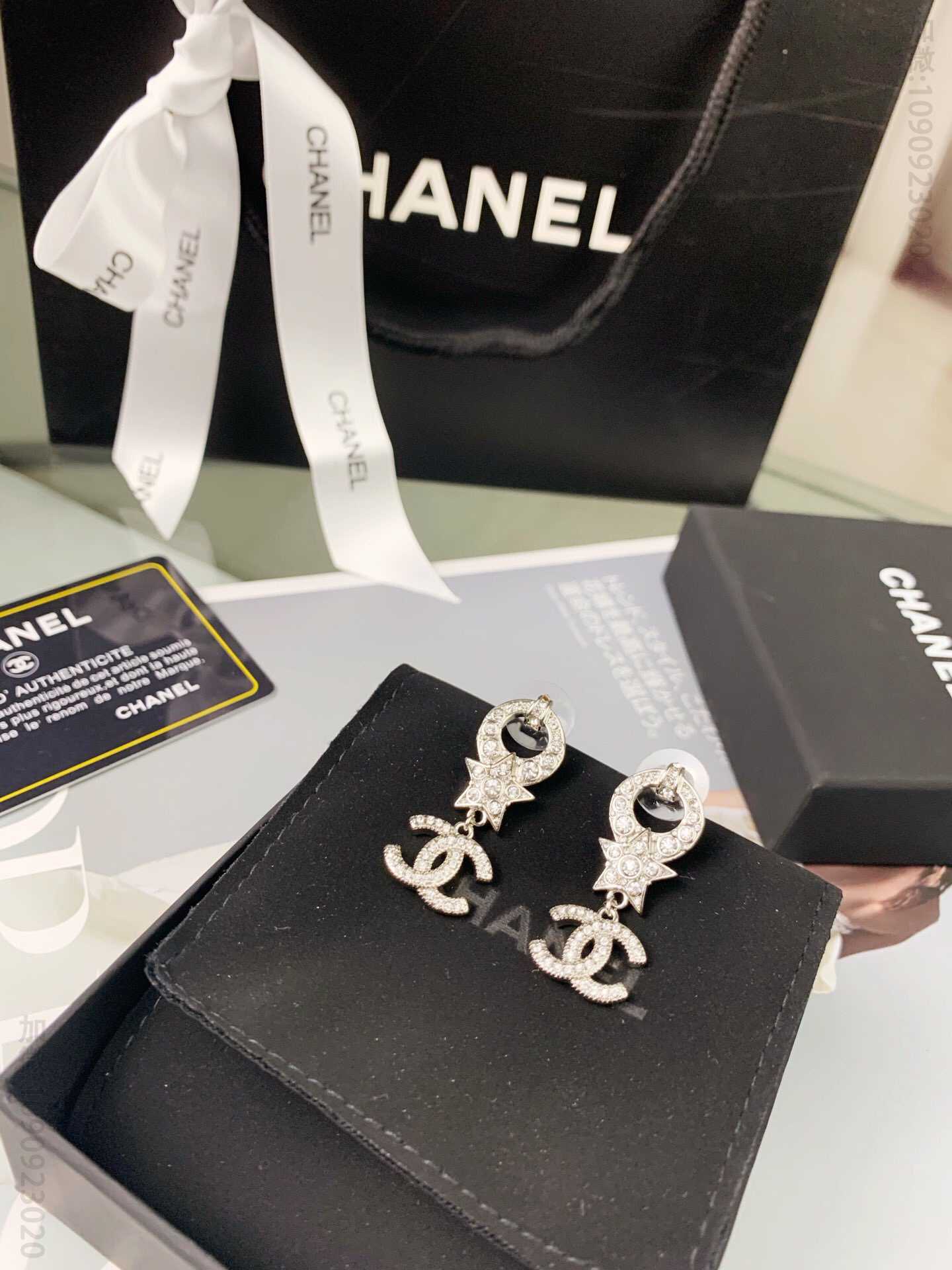chanel香奈儿 专柜新款 小香双C耳环ZP开模定制耳环