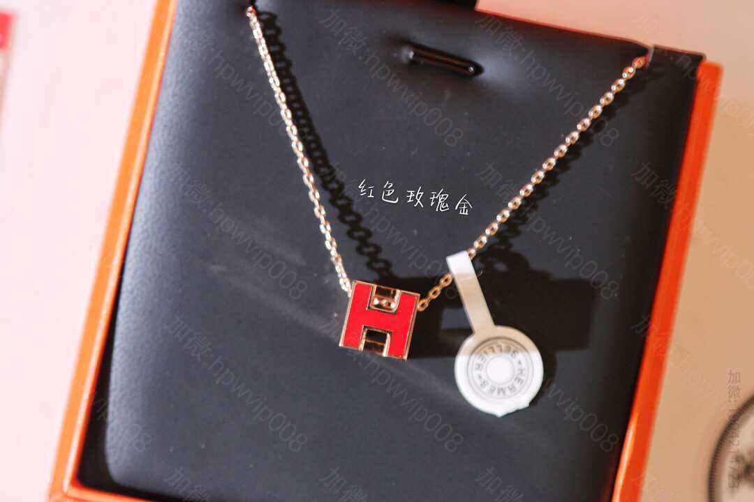 a货爱马仕女士项链 王朝的血统 爱马仕HERMES 925纯银材质H项链 A货爱马仕项链价格 