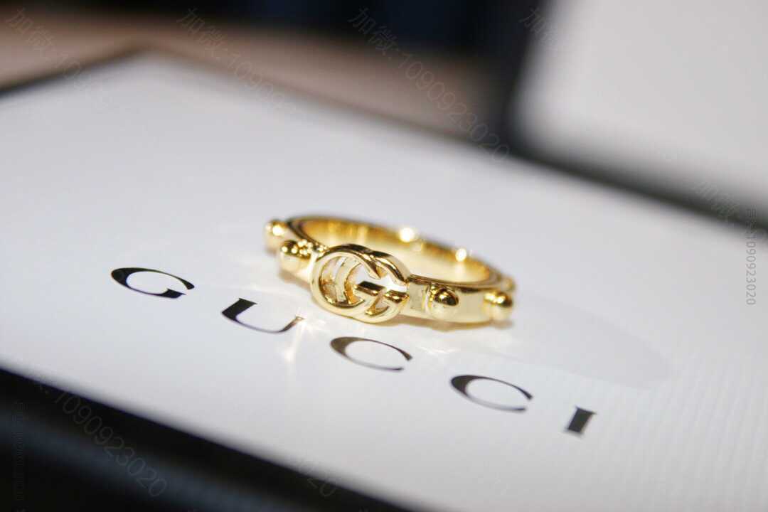 新款Gucci古驰双G金色戒指
