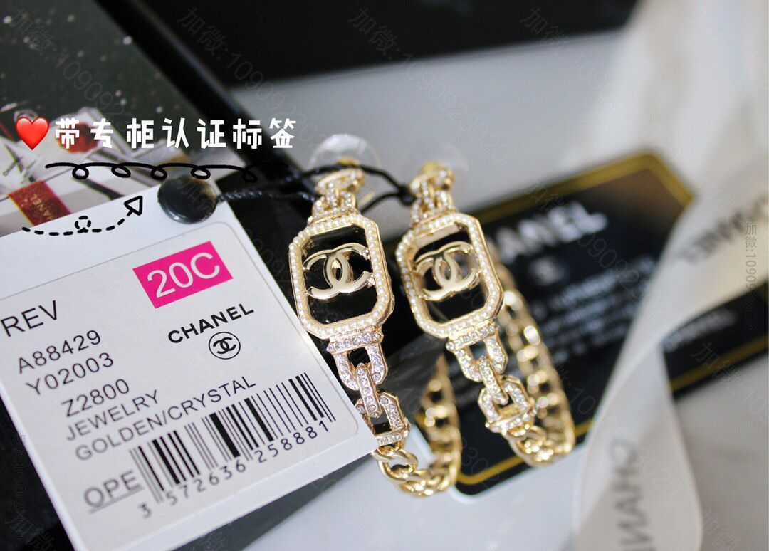 新款 CHANEL香奈儿双c耳环耳钉