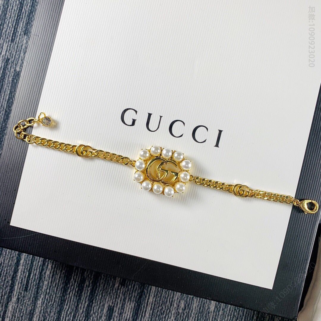 2023新款Gucci古驰双G珍珠手链