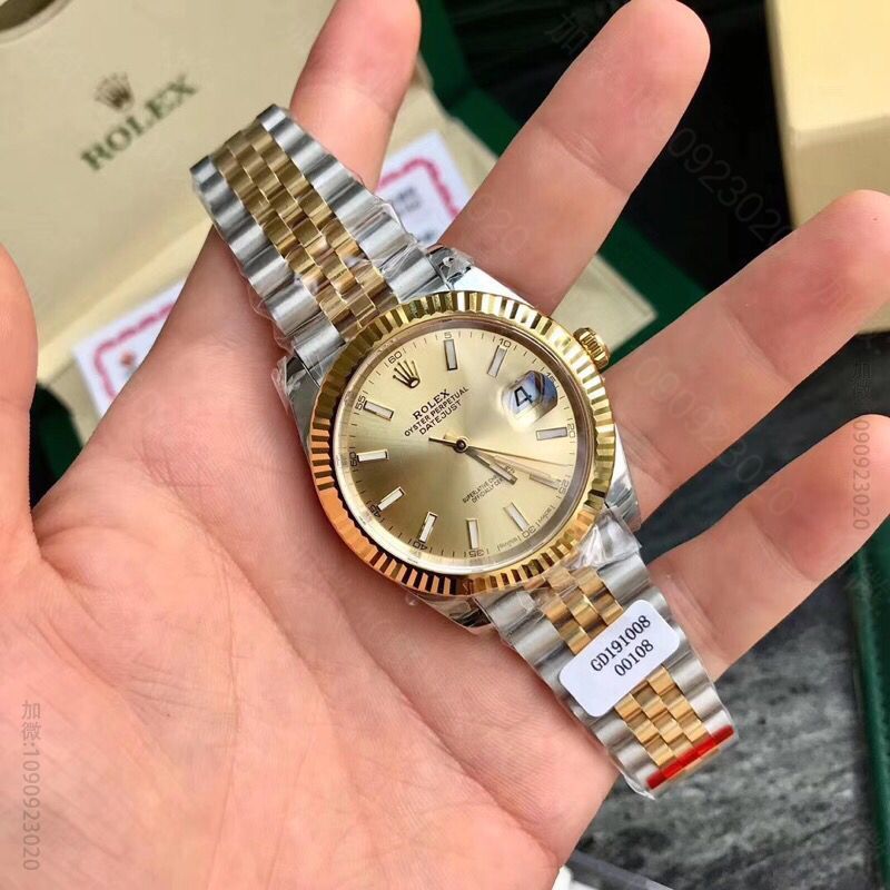 劳力士蚝式通体包金18k金装载瑞士原装eta-2824机芯腕表