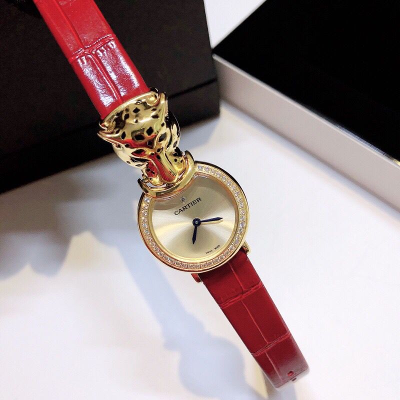 原单卡地亚女款手表 CARTIER-卡地亚系列 PANTHÈRE猎豹高级珠宝腕表 瑞士石英机芯 原单卡地亚手表 