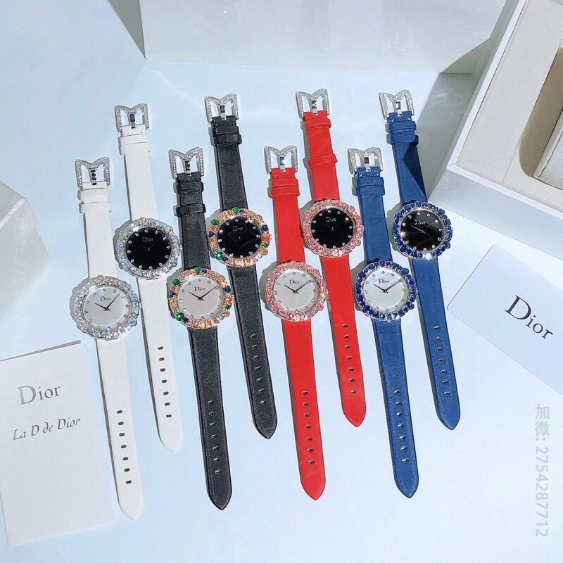 复刻迪奥女士手表 复刻迪奥手表 迪奥-Dior 新推出了「La D De Dior Cocotte」高级珠宝腕表 迪奥女士手表 