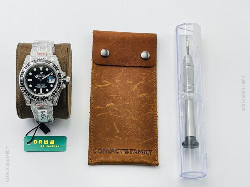 劳.力士Rolex潜航者系列满钻私人定制版Cal3135蓝油丝机芯机械腕表