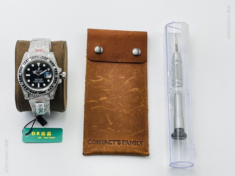 劳.力士Rolex潜航者系列满钻私人定制版Cal3135蓝油丝机芯机械腕表