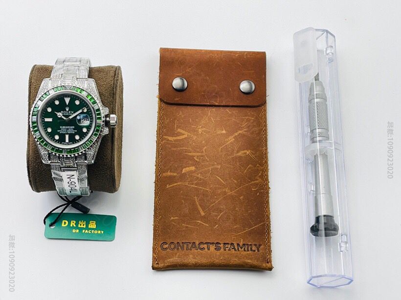 劳.力士Rolex潜航者系列满钻私人定制版Cal3135蓝油丝机芯机械腕表