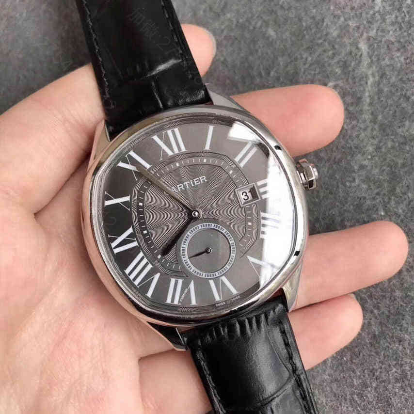 高仿卡地亚男款腕表 CARTIER卡地亚DRIVE DE CARTIER系列美洲鳄鱼皮表带原装1904PS-MC机械机芯 卡地亚男款腕表货源 