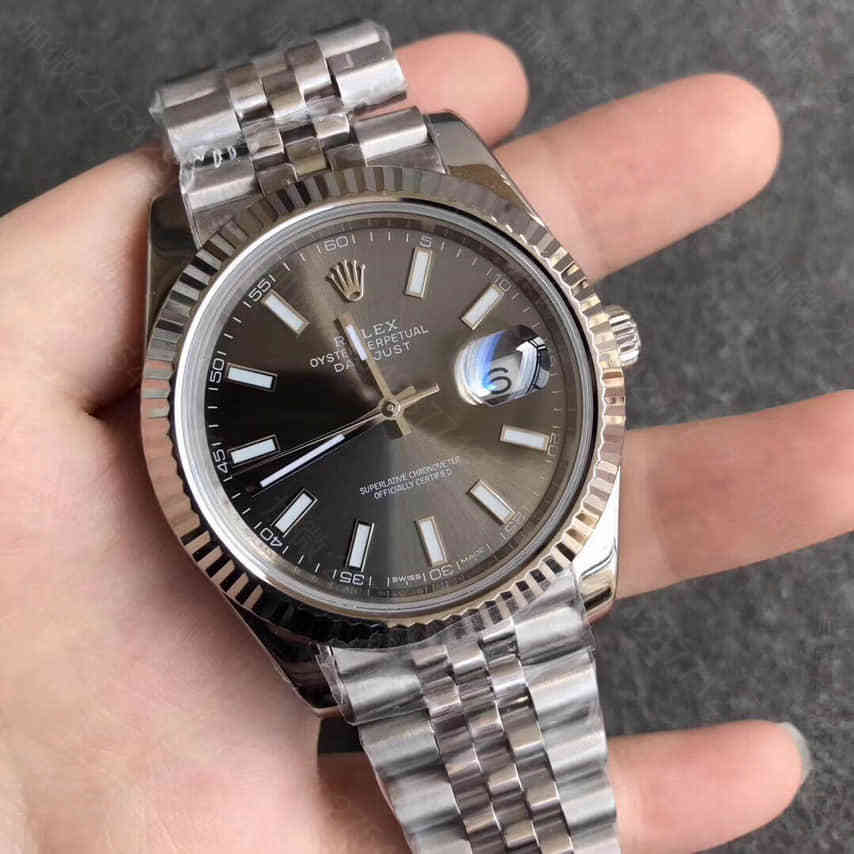 劳力士男士手表 ROLEX劳力士日志型41mm5珠带新版折叠扣3235自动机械机芯灰色蓝宝石镜面316精钢表壳表链 复刻劳力士手表网站 