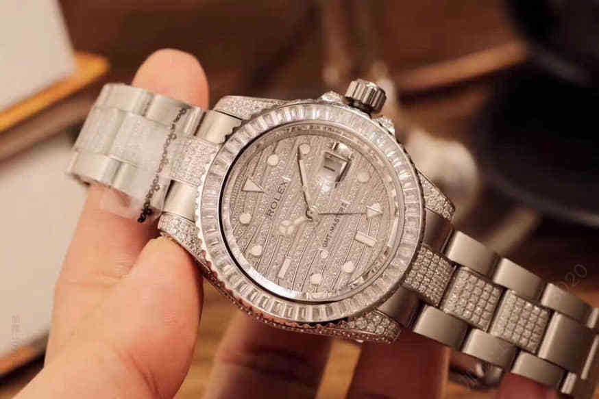 劳力士（Rolex）满天星方钻格林尼治系列瑞士2836#全自动机械机芯