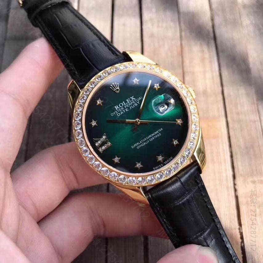 复刻劳力士男士手表 奢侈名表劳力士手表 新品ROLEX(劳力士）五角星托钻 加字位镶钻大罗马男士腕表 