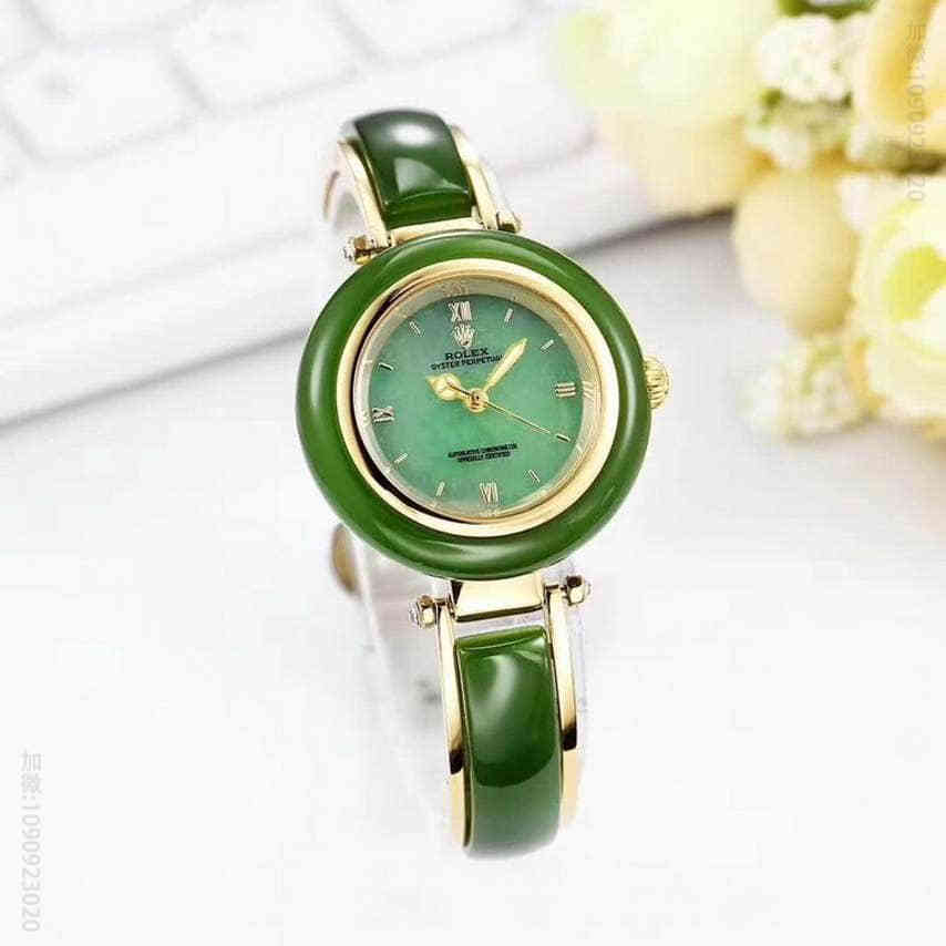 【新品】劳力士Rolex（真玉）采用蓝宝石玻璃月光针玉面表盘链玉夹陶瓷女款腕表