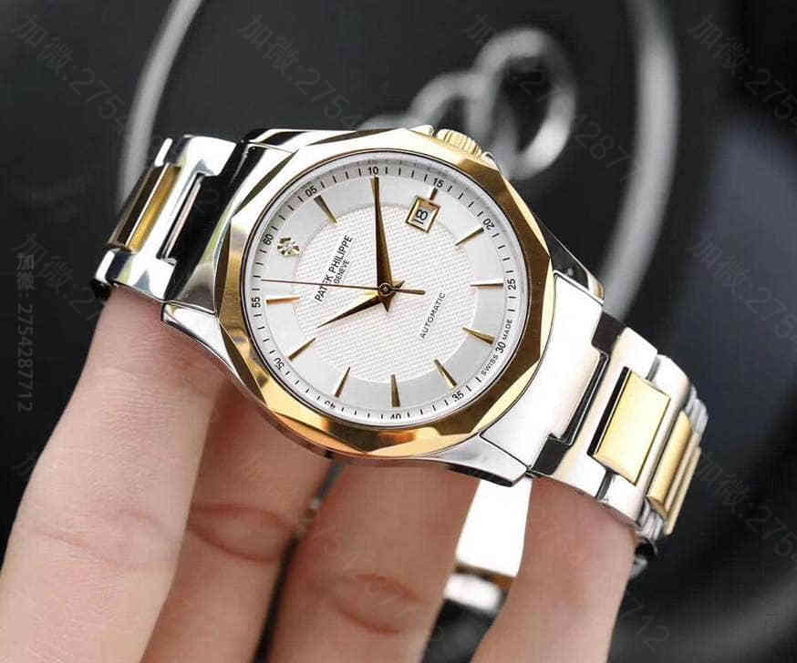复刻百达翡丽男款手表 PATEK PHILIPPE百达菲丽表壳及钢带均采用间钨钢材质全自动机械商务手表 复刻百达翡丽手表 