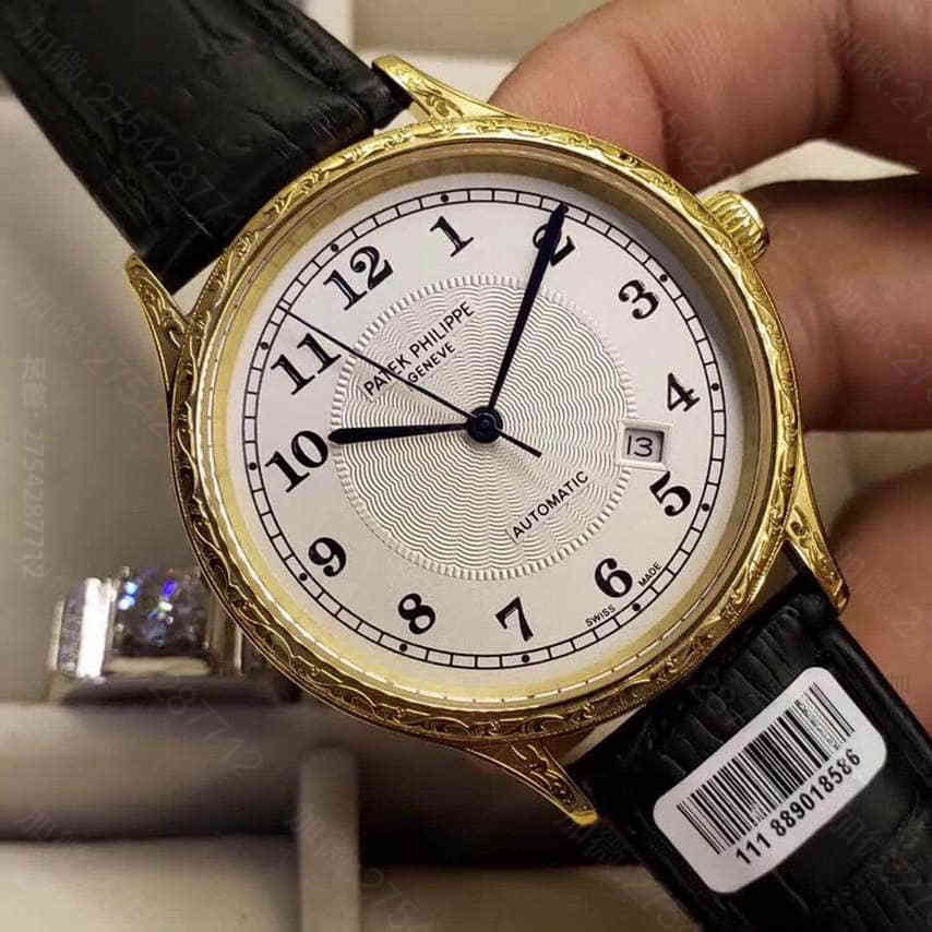 原单百达翡丽男款手表 百达翡丽PATEK PHILIPPE典藏雕花新款821A打磨花纹机芯18k电镀黄金耐磨表镜 百达翡丽男款手表 