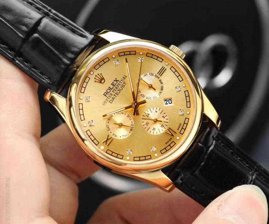 2023新品劳力士Rolex黄色贝面原装进口9100机（零故障）原装针扣高端腕表