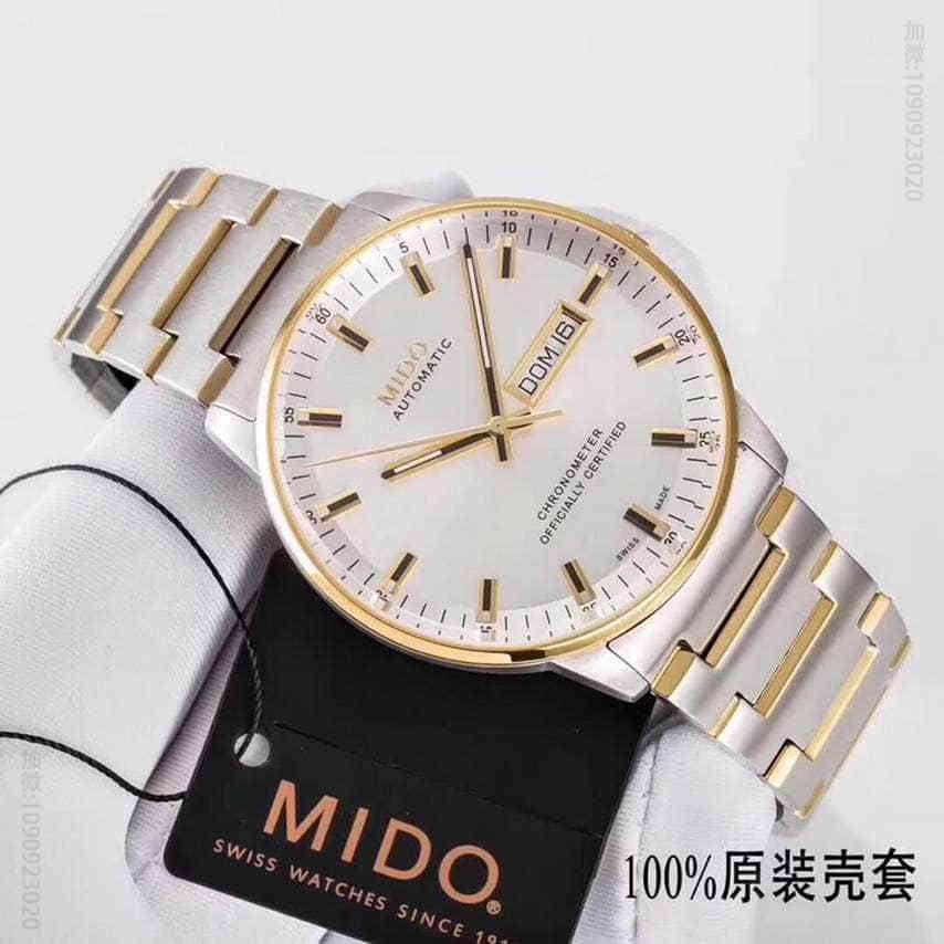 美度-MIDO 指挥官搭配瑞士EAT2836-2高级蓝宝石锅盖镜面玻璃 全自动机械机芯间金精钢表带