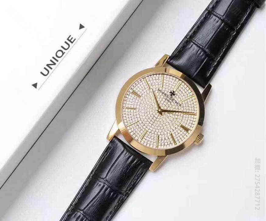 江诗丹顿Vacheron Constantin传承系列金色满天星型号81579/000G-9274进口9015机芯 男士腕表 复刻江诗丹顿男款手表网站 