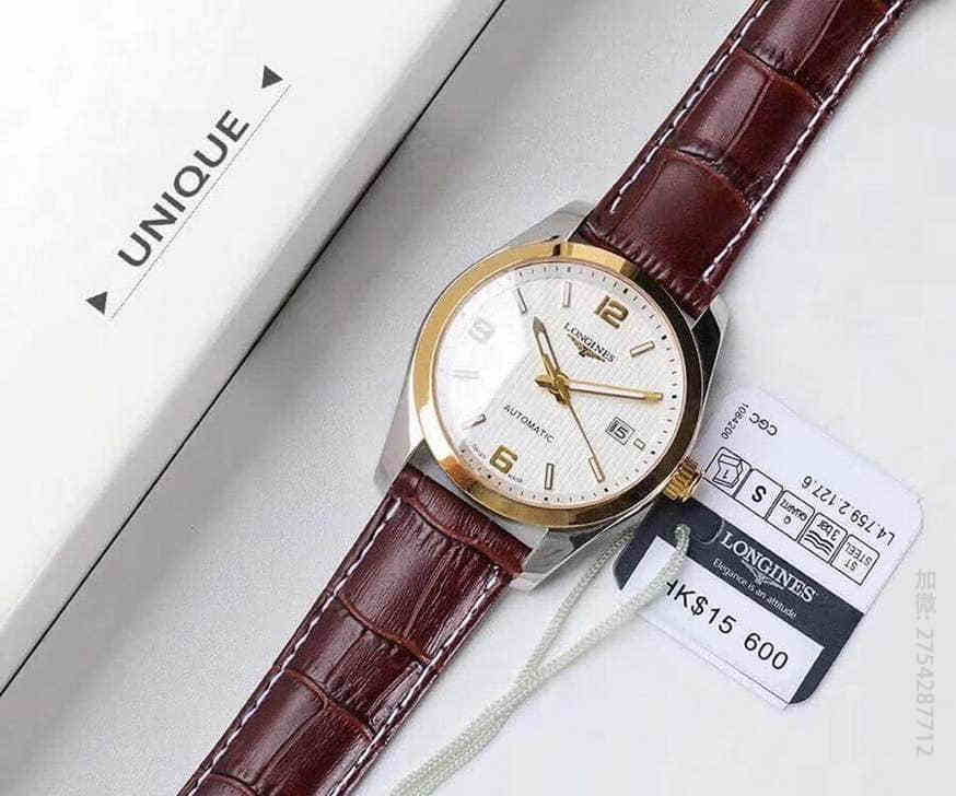 Longines浪琴康柏情侣系列L2.785.4.56.3 搭载9015进口机芯蓝宝石镜面316精钢表壳表链情侣款 一比一潮牌腕表货源 