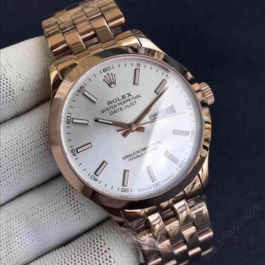 2023新款Rolex劳力士MIYOTA 8205机芯蓝宝石玻璃玫瑰金精钢表链
