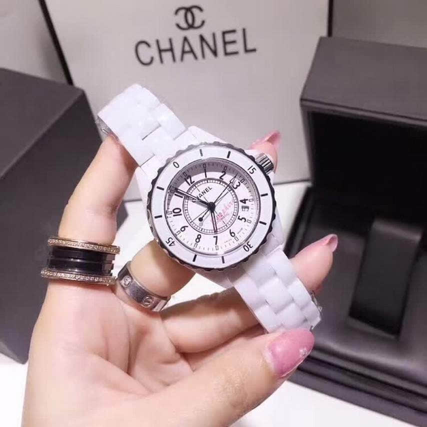 香奈儿手表 香奈儿-Chanel J12机械陶瓷全自动机械机芯原装折叠表扣腕表 香奈儿女士手表
