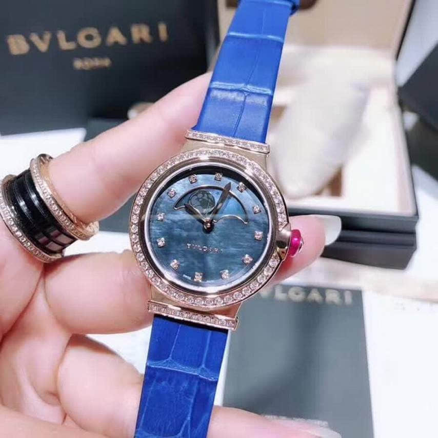 宝格丽-BVLGARILVCEA系列日月转换真功能珍珠母表盘新款女士腕表