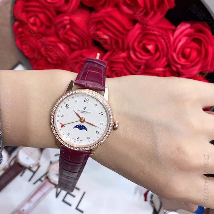精仿百达翡丽女士腕表 百达翡丽女士腕表 PATEX PHILIPPE【百达翡丽】雕花表盘防刮蓝宝石水晶镜面女士腕表 复刻百达翡丽网站 