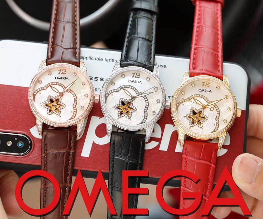 新款欧米茄OMEGA蝶飞系列珍珠贝母表盘女款腕表