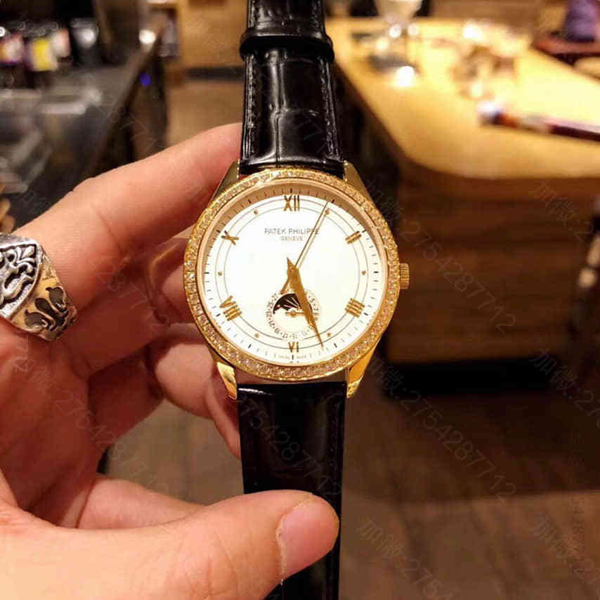 精仿百达翡丽男款手表 百达翡丽PATEK PHILIPPE 真月相功能ETA2824-2专用机芯系列腕表 百达翡丽男款手表 