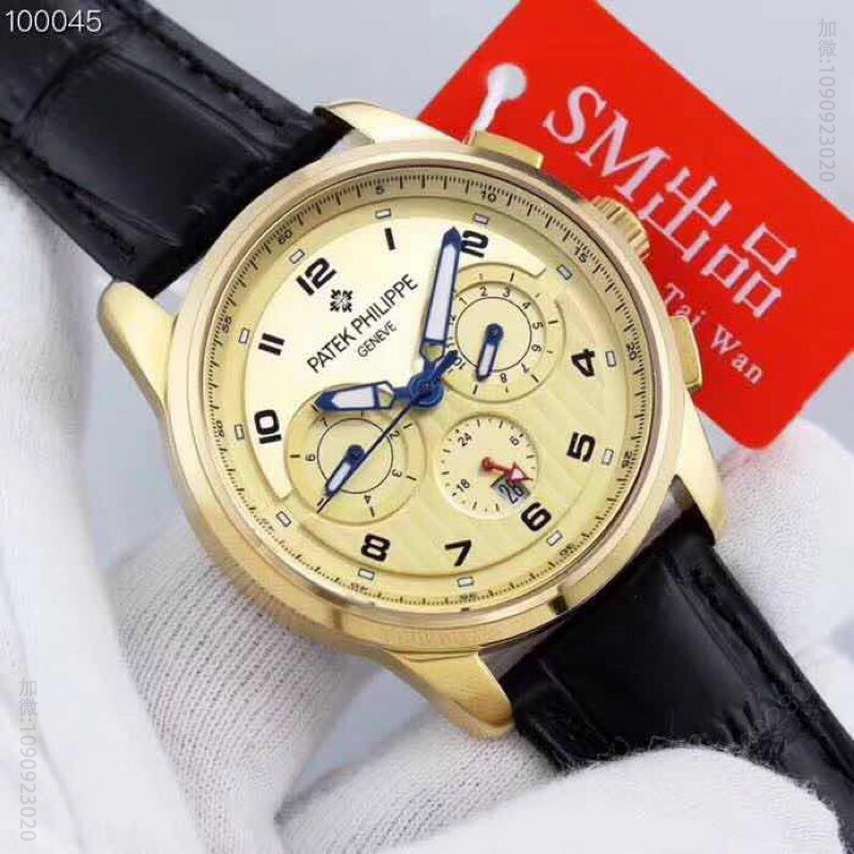 最新款百达翡丽PATEK PHILIPPE【多功能】夜光月份星期日期高端商务腕表
