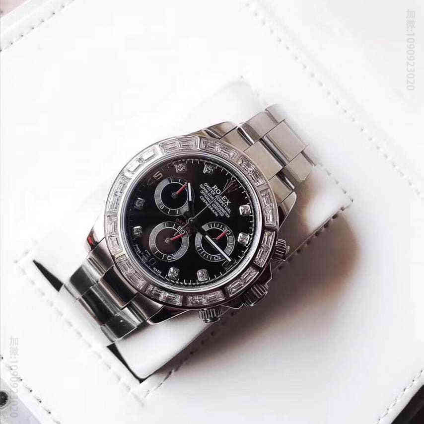 劳力士Rolex蚝式恒动宇宙型迪通拿外圈手工镶24块方钻腕表