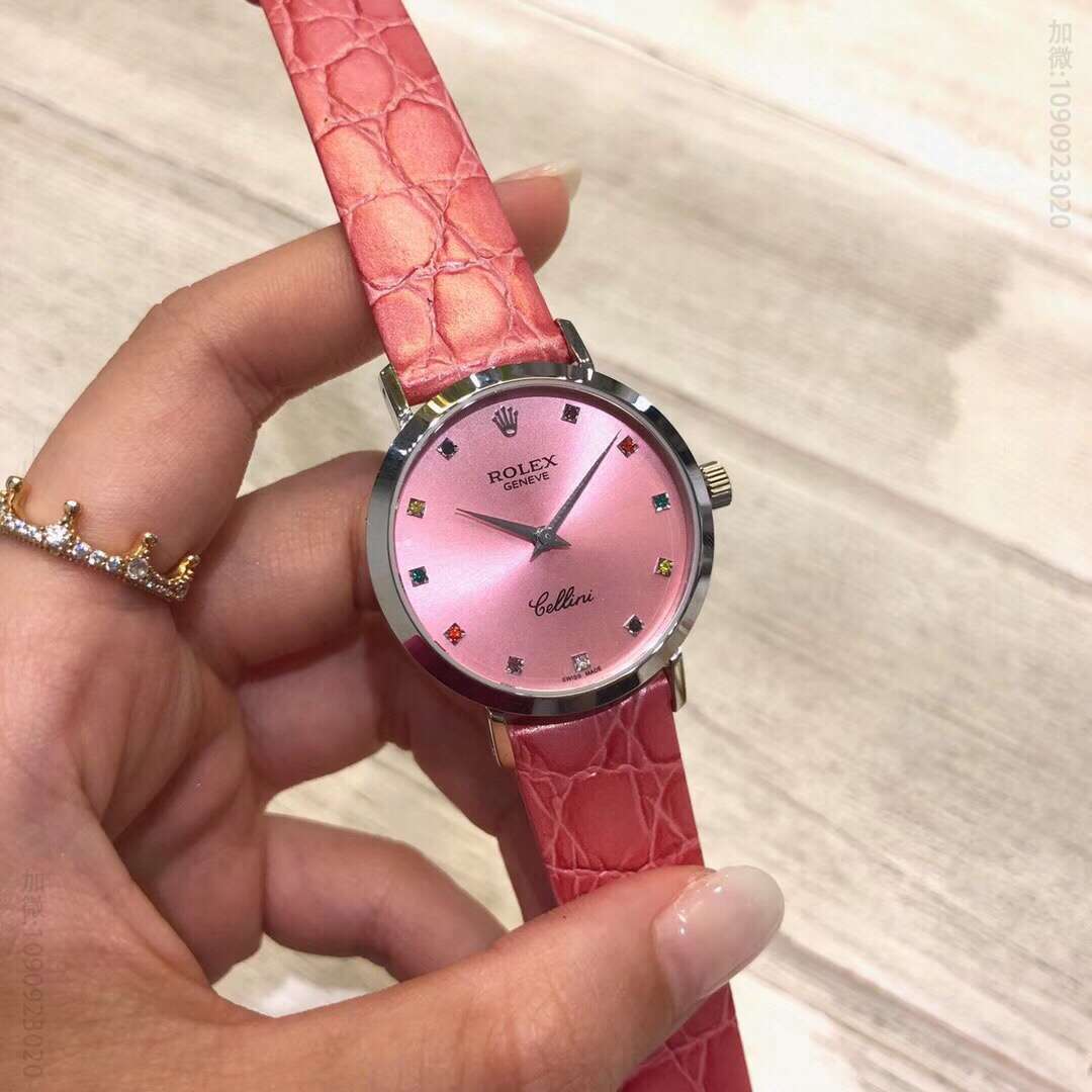 ROLEX劳力士切利尼表面镶嵌12颗施洛华世奇彩钻女款高级腕表