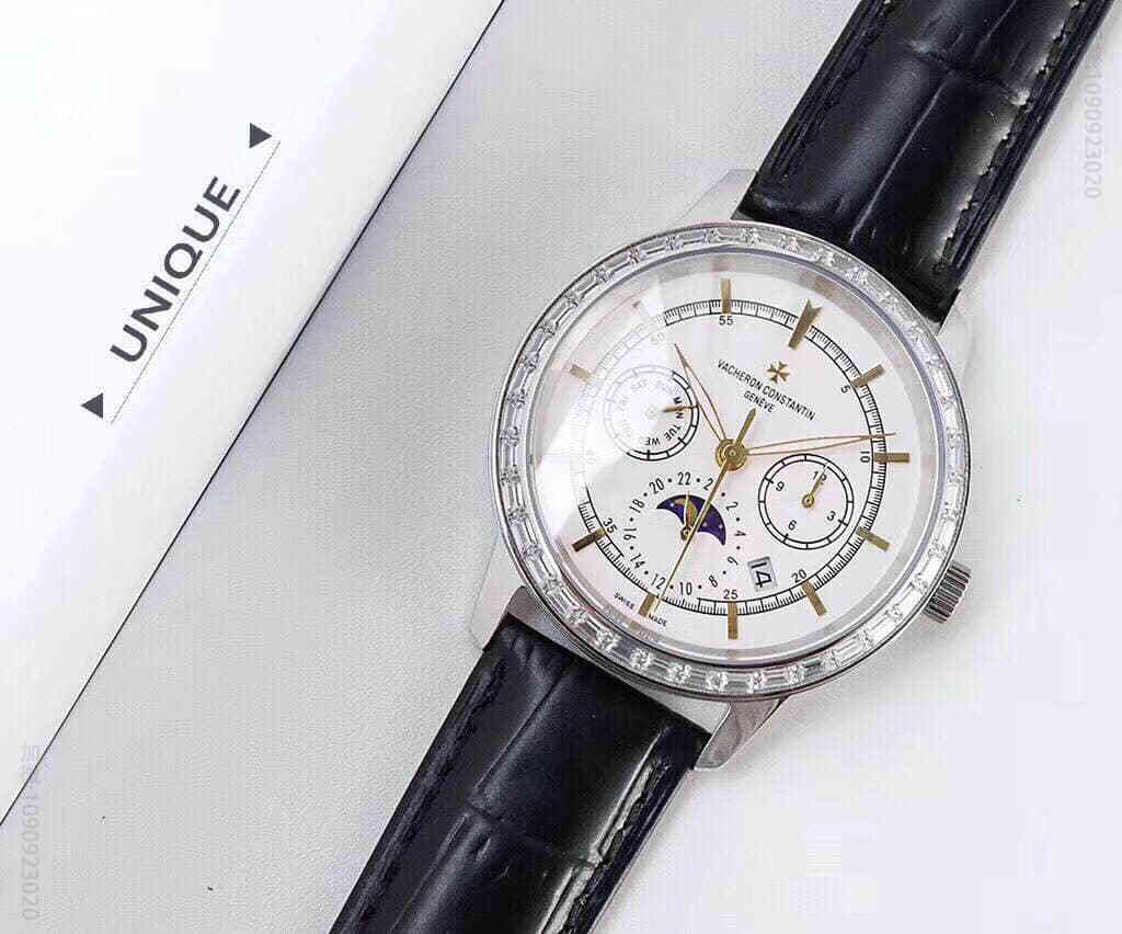 江诗丹顿Vacheron Constantin传袭系列多功能原装进口9100机芯高级腕表