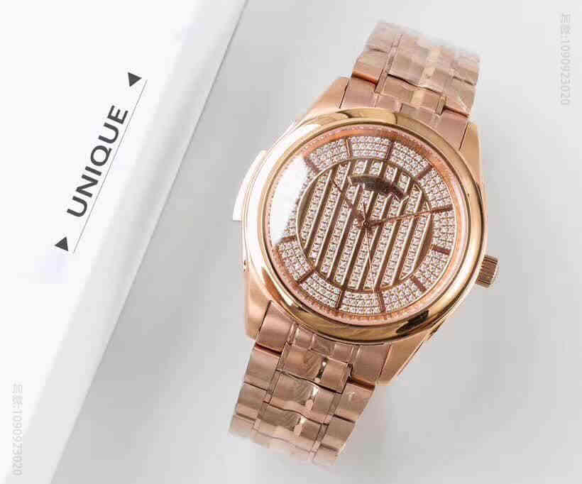 百达翡丽PATEK PHILIPPE满天星字面ETA2824机械机芯玫瑰金精钢男表