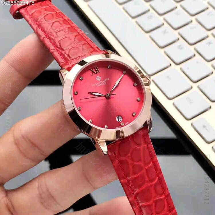 百达翡丽 PatekPhilppe款式三针进口石英机芯镜面女表 百达翡丽女士手表 