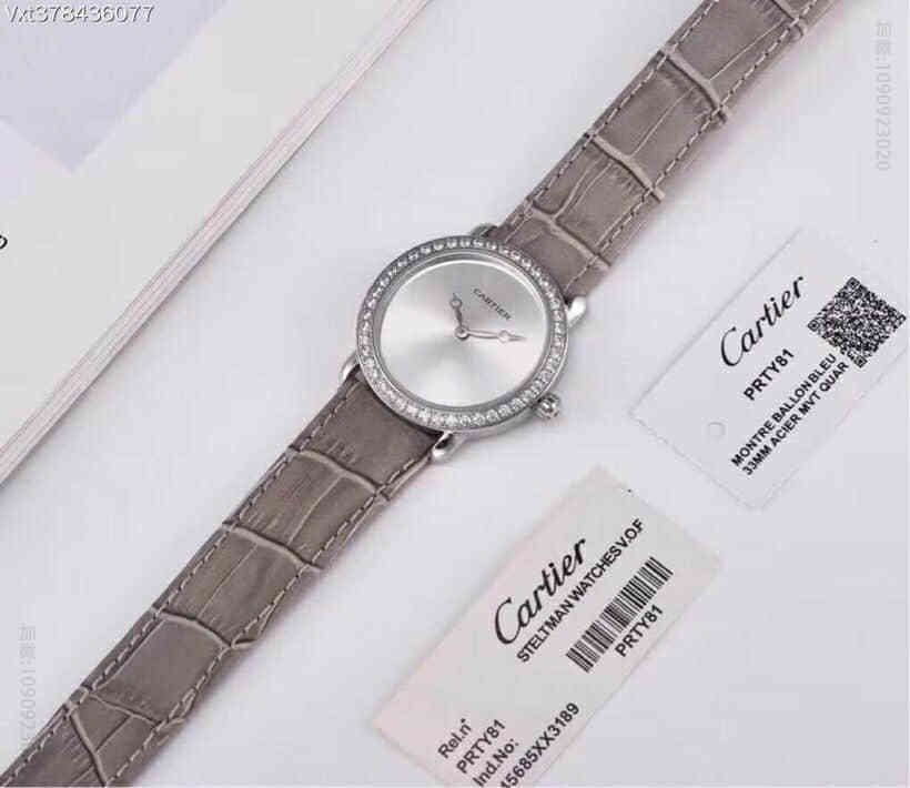CARTIER-卡地亚进口瑞士石英机芯牛皮表带
