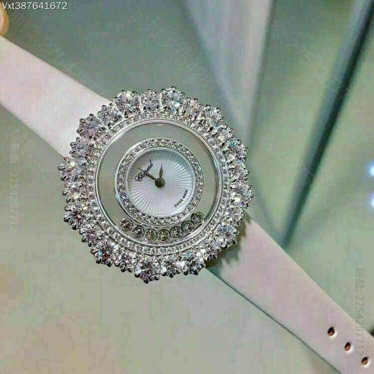 高仿萧邦女款手表 高仿萧邦手表商城 萧邦Happy Diamonds系列 全表壳壳型雕空镂空 