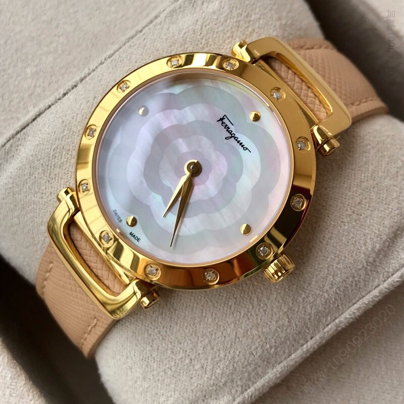 新款！真钻！菲拉格慕Ferragamo STYLE系列镶钻女士石英手表
